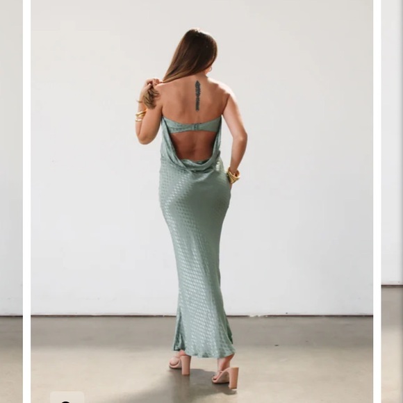 New Satin Maxi Dress - Picture 2 of 4